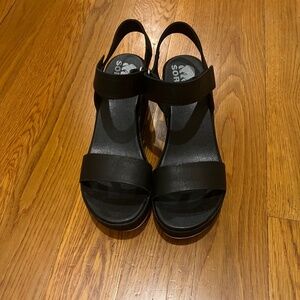 SOREL Cameron Wedge Leather Sandal -W 7.5